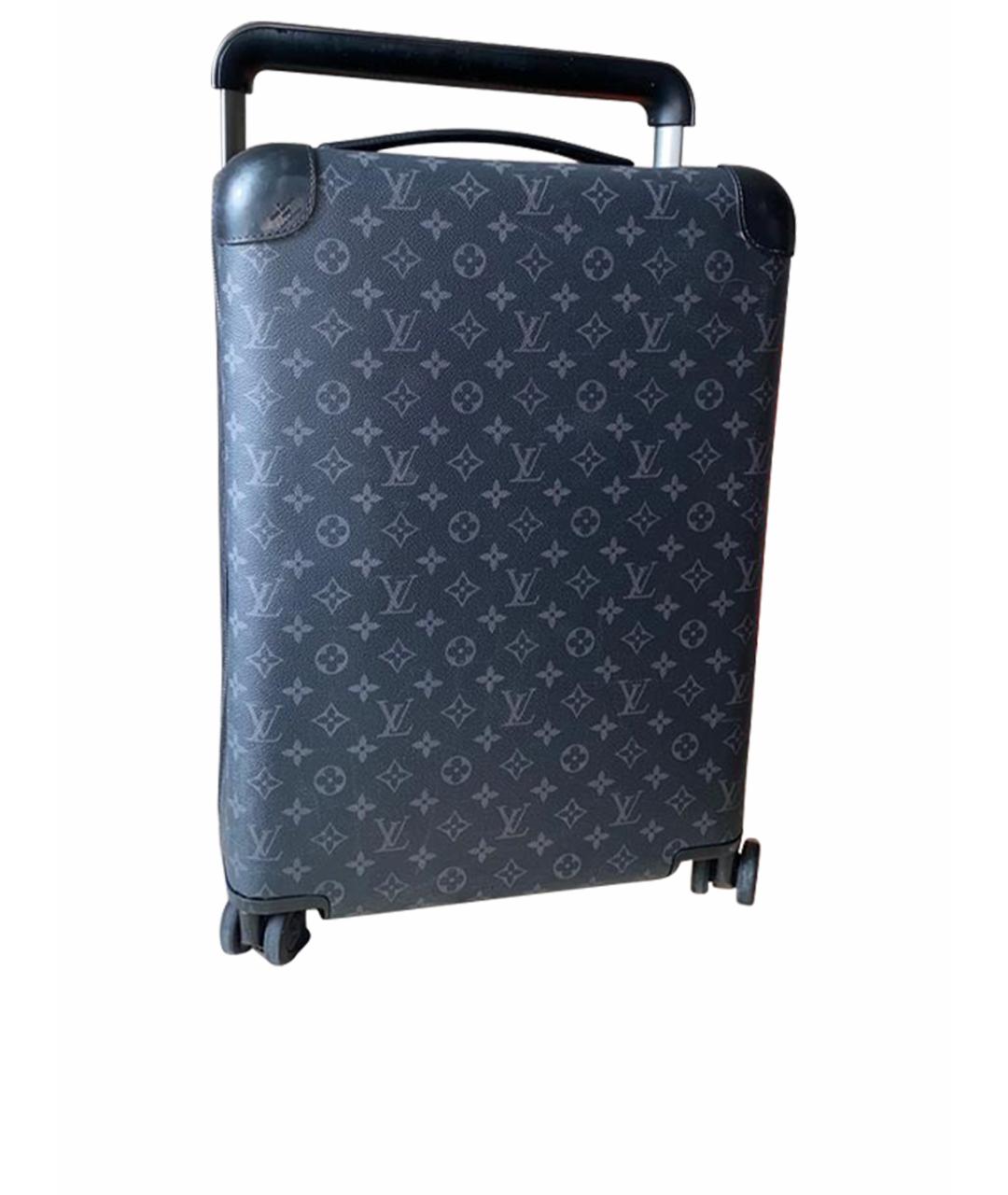 LOUIS VUITTON Черный кожаный чемодан, фото 1