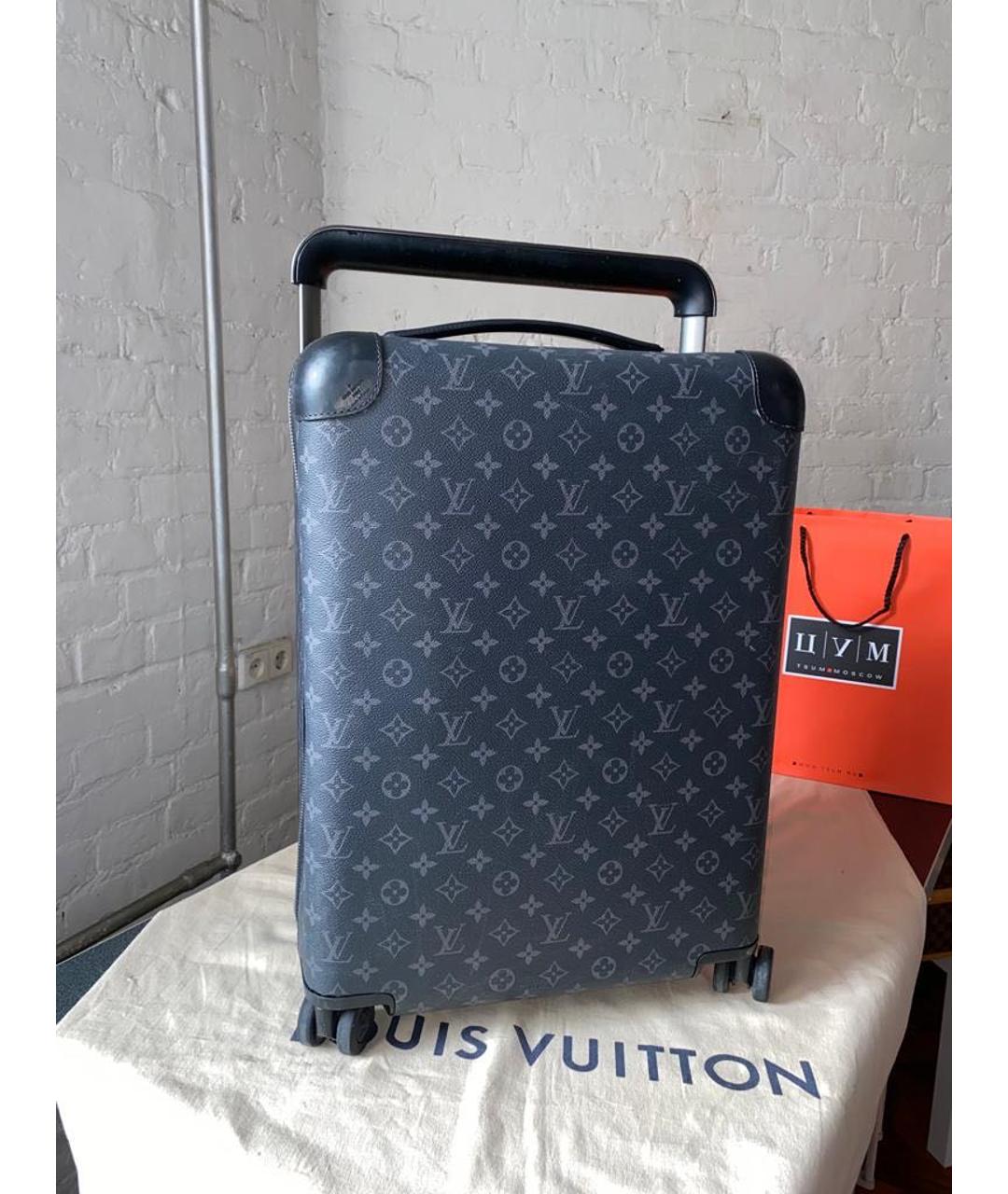 LOUIS VUITTON PRE-OWNED Черный кожаный чемодан, фото 9