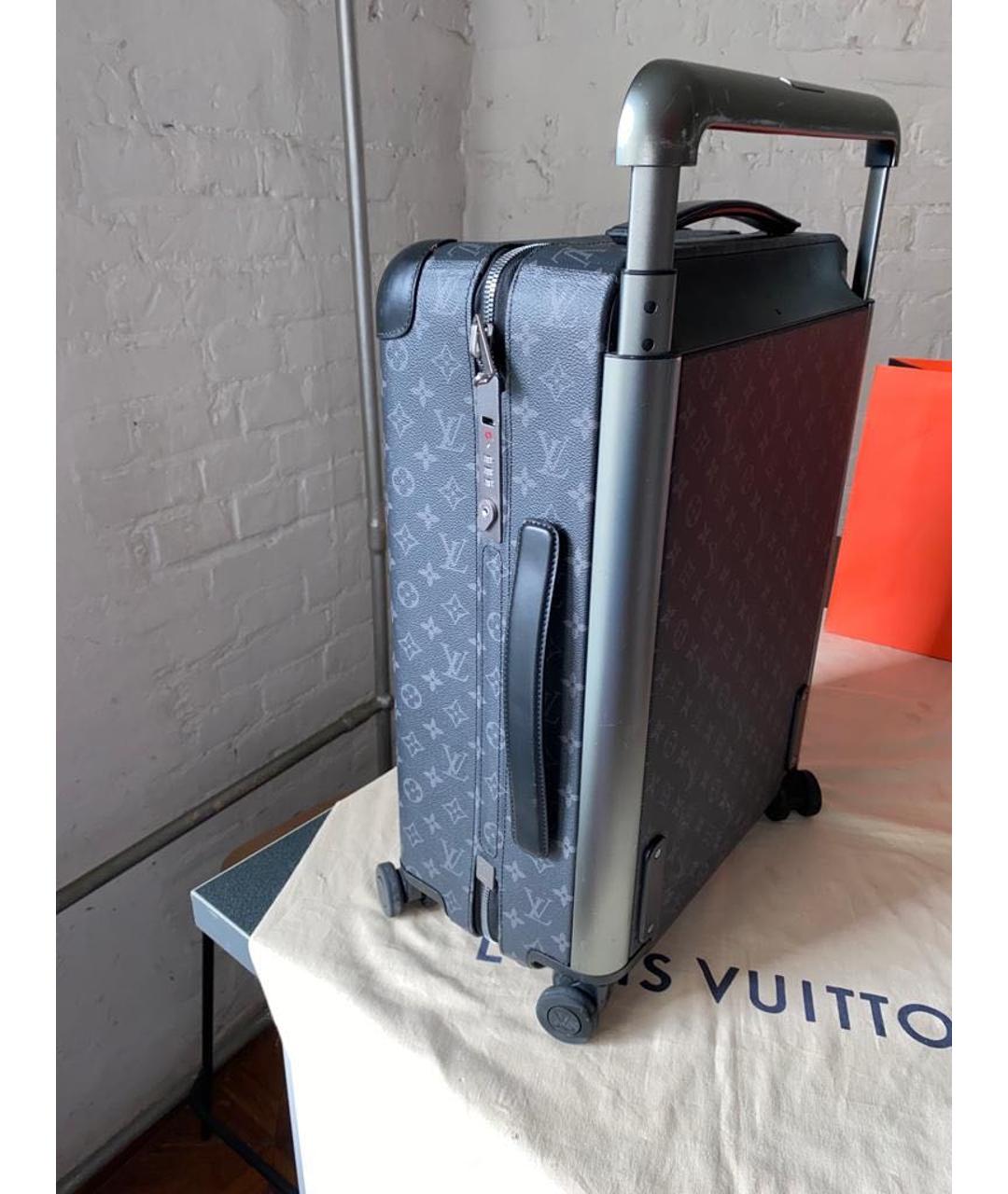LOUIS VUITTON PRE-OWNED Черный кожаный чемодан, фото 7