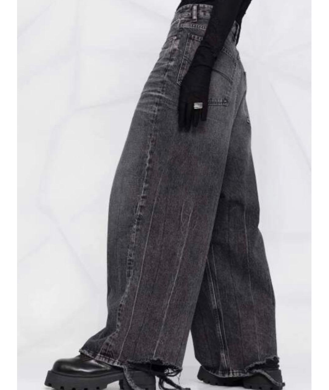 BALENCIAGA Серые хлопковые джинсы клеш, фото 3