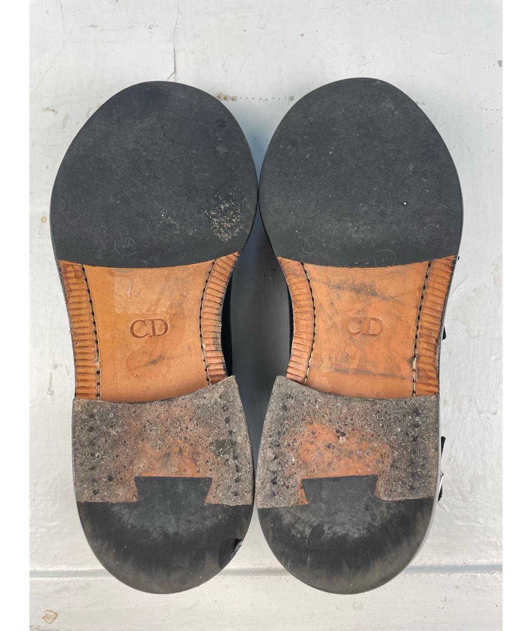 CHRISTIAN DIOR PRE-OWNED Черные кожаные низкие ботинки, фото 7