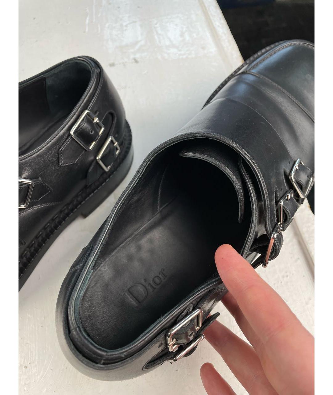 CHRISTIAN DIOR PRE-OWNED Черные кожаные низкие ботинки, фото 6