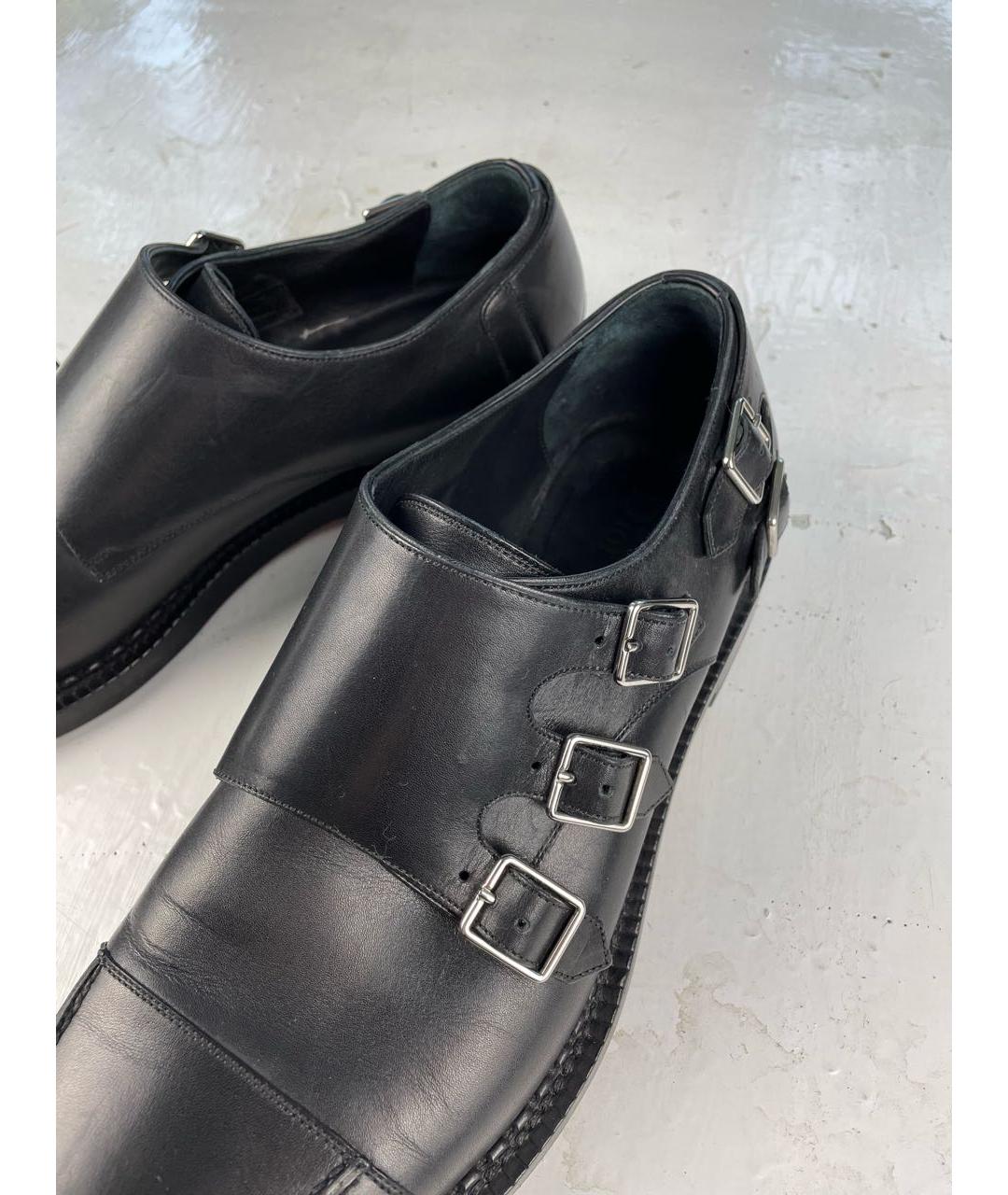 CHRISTIAN DIOR PRE-OWNED Черные кожаные низкие ботинки, фото 4