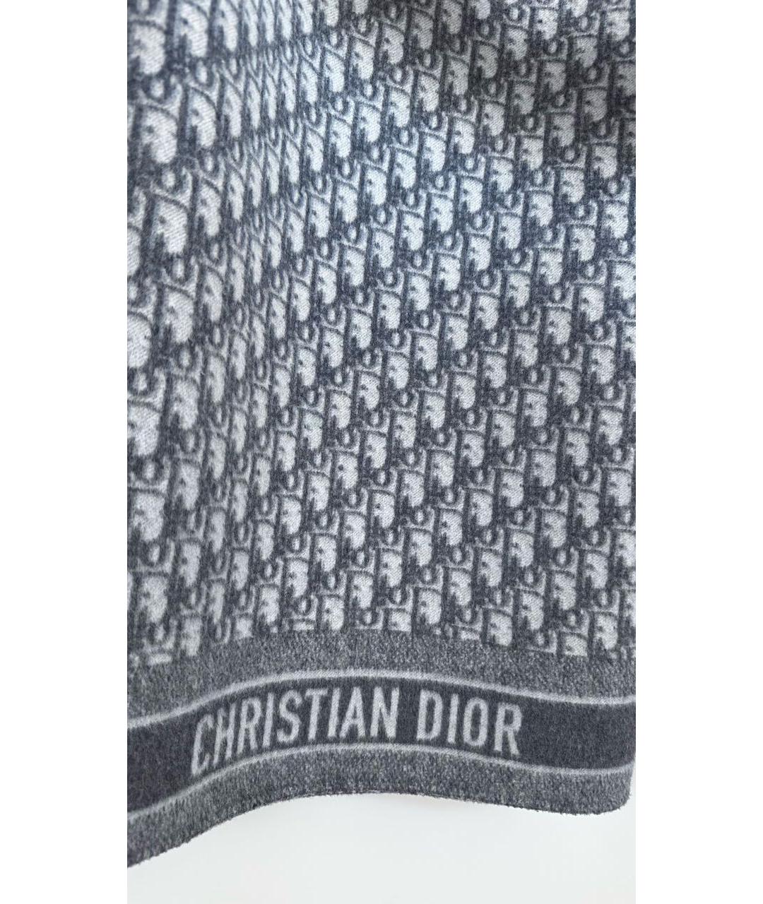 CHRISTIAN DIOR Серое шерстяное пальто, фото 4