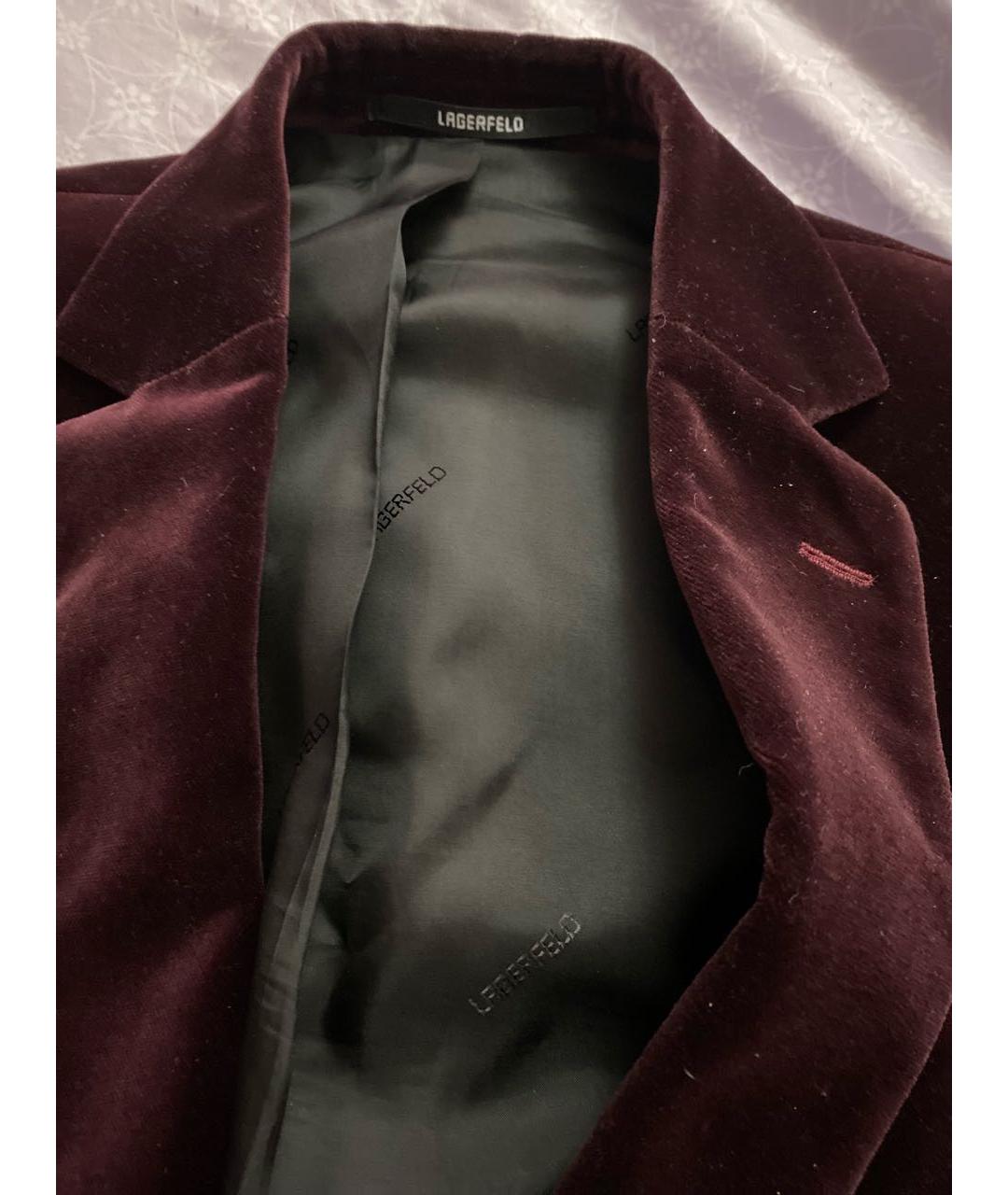 KARL LAGERFELD Бордовый вискозный пиджак, фото 6