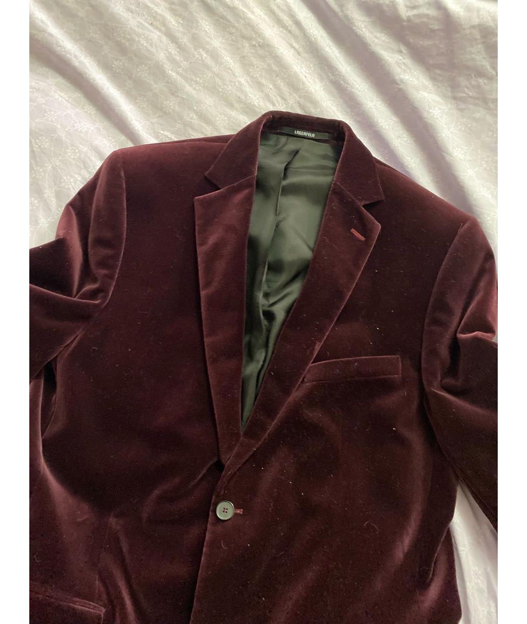 KARL LAGERFELD Бордовый вискозный пиджак, фото 2