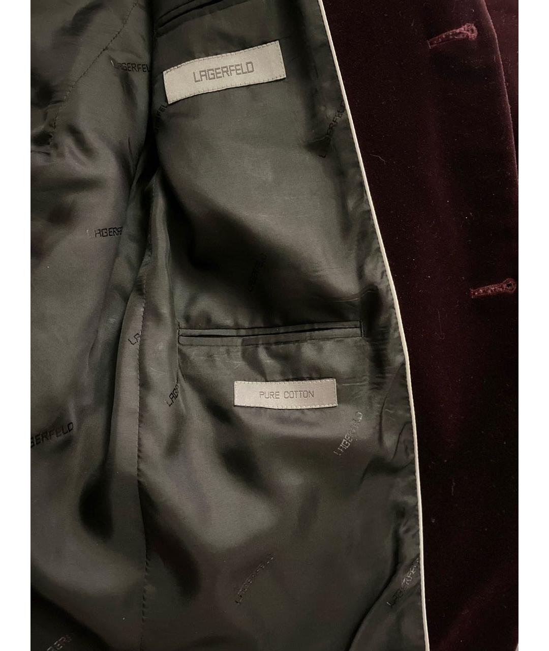 KARL LAGERFELD Бордовый вискозный пиджак, фото 3