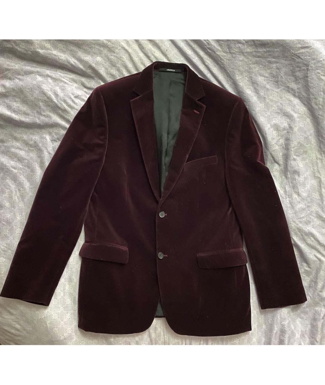 KARL LAGERFELD Бордовый вискозный пиджак, фото 9