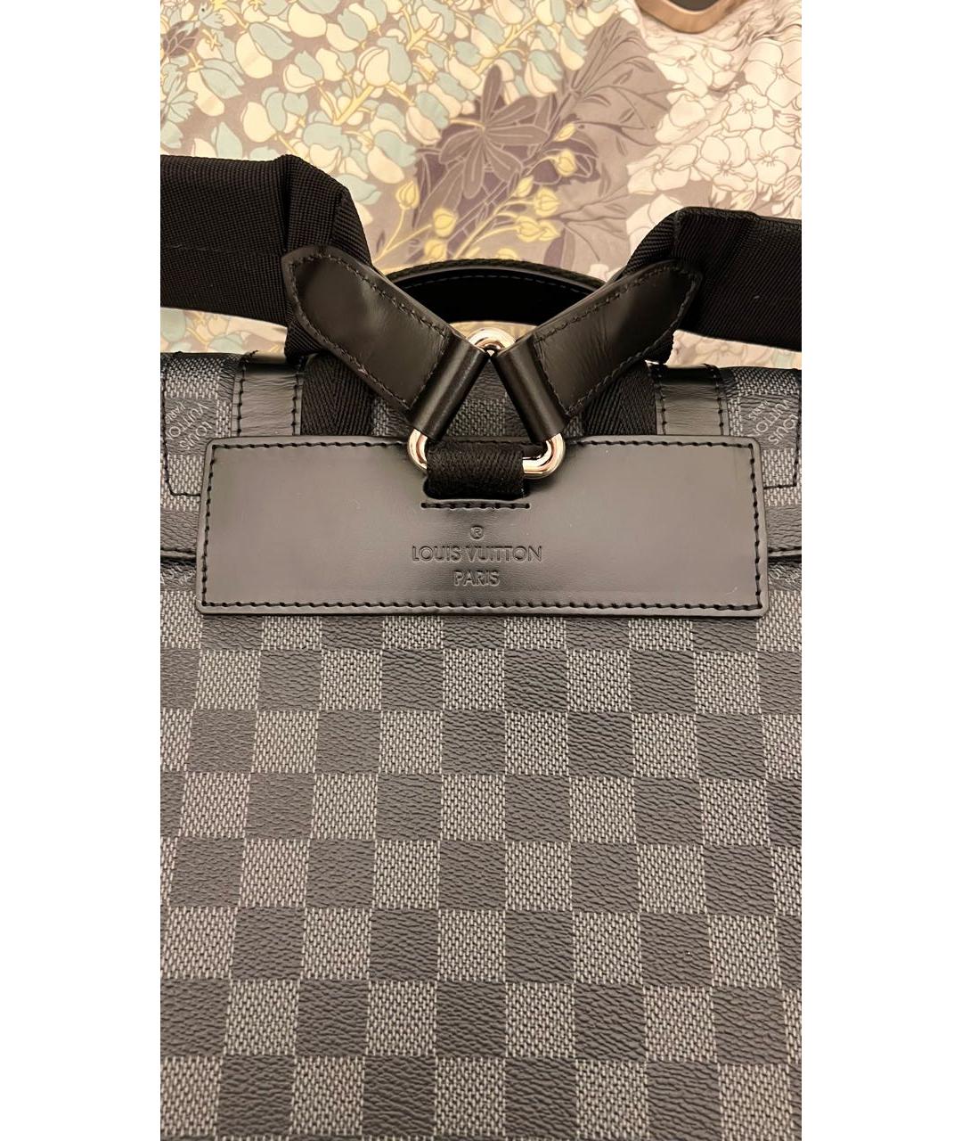 LOUIS VUITTON Серый кожаный рюкзак, фото 5