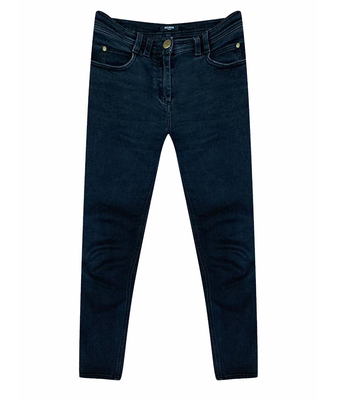 BALMAIN Антрацитовые джинсы слим, фото 1