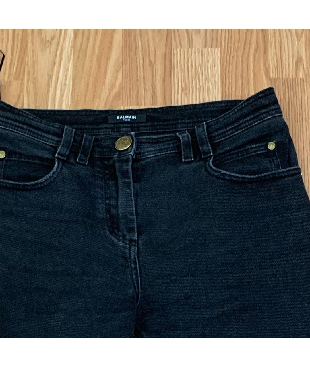 BALMAIN Антрацитовые джинсы слим, фото 4