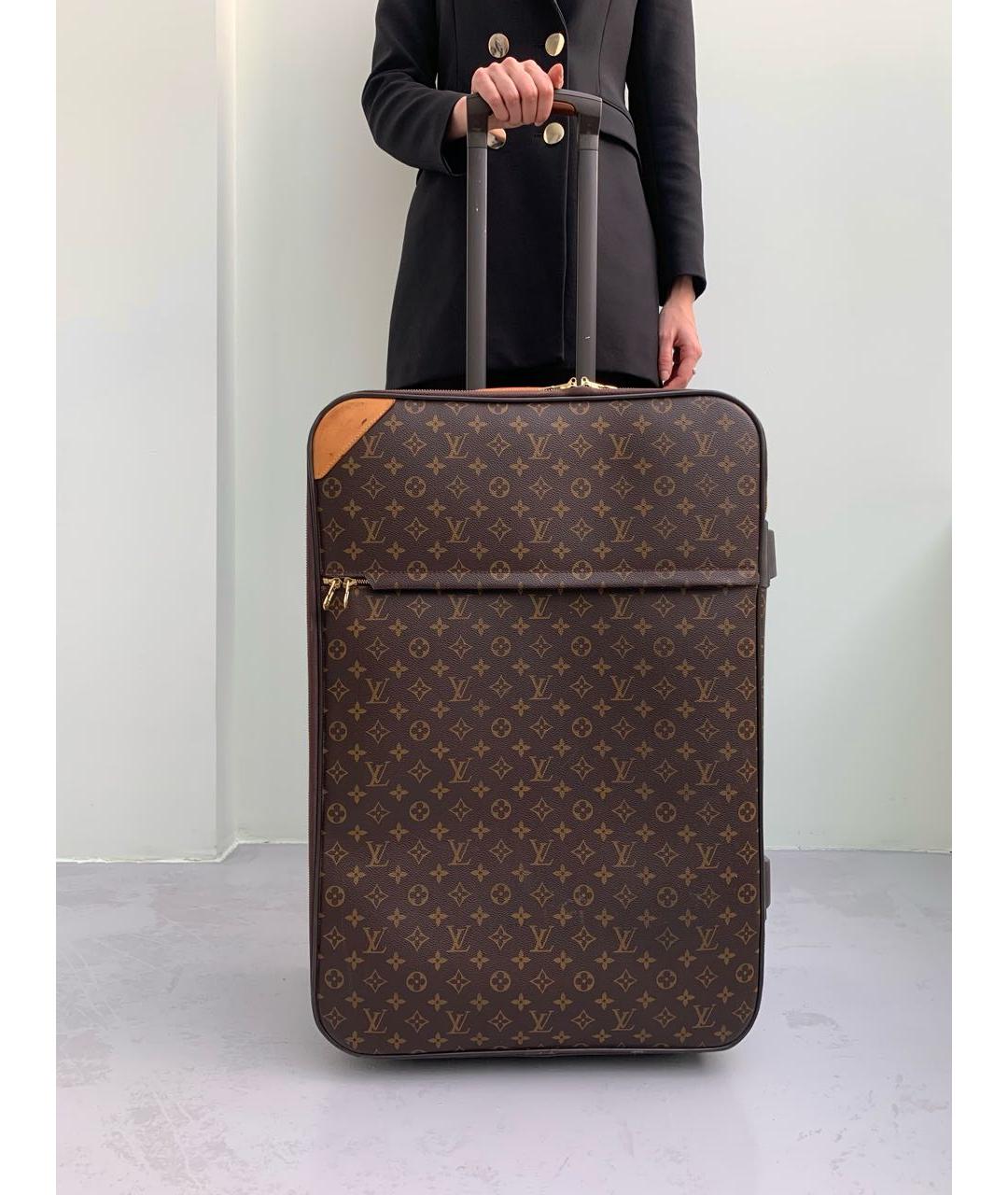 LOUIS VUITTON PRE-OWNED Коричневый чемодан, фото 8