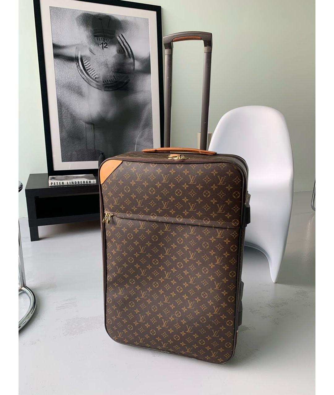 LOUIS VUITTON PRE-OWNED Коричневый чемодан, фото 3