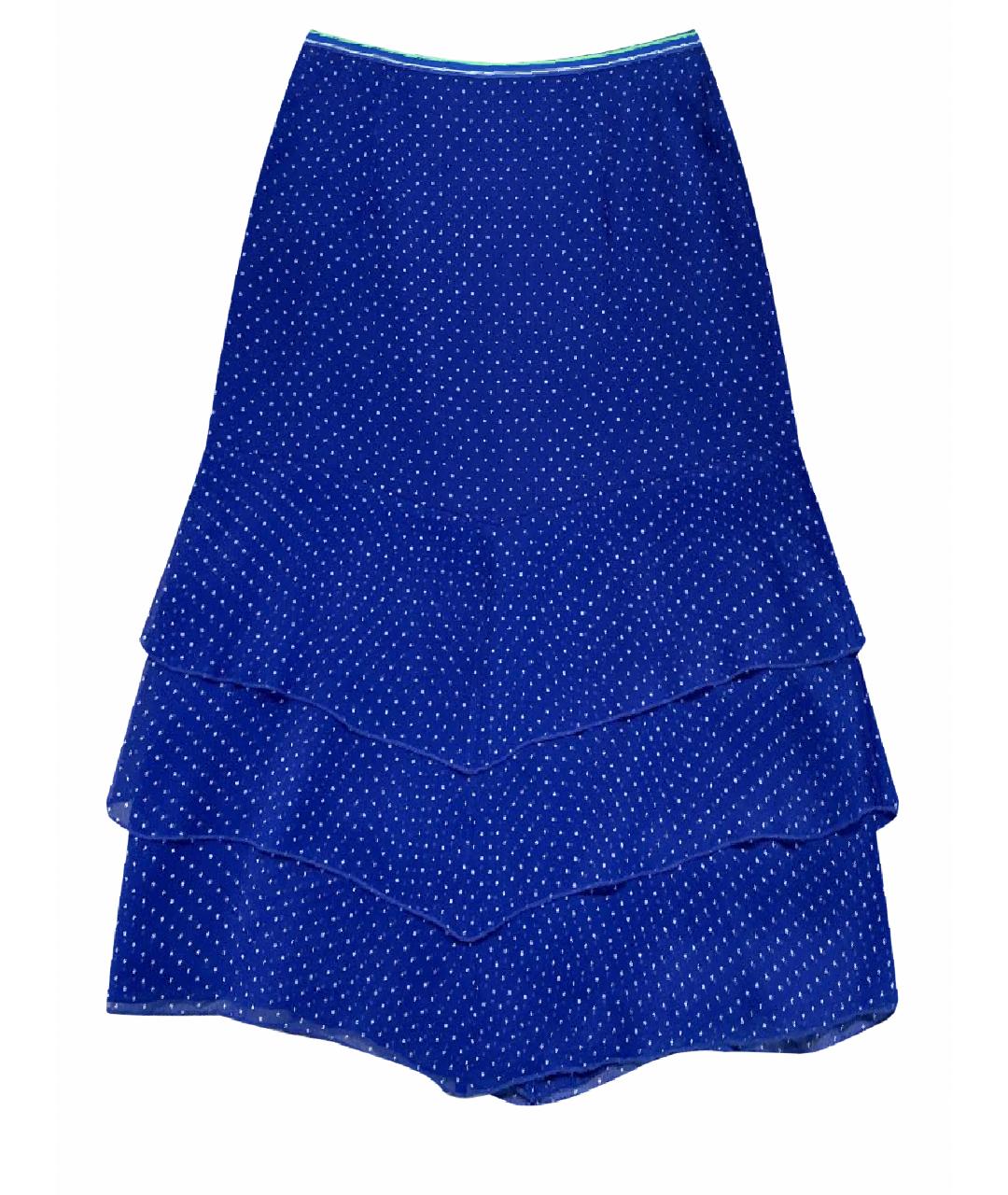 MARC CAIN Синяя полиэстеровая юбка миди, фото 1