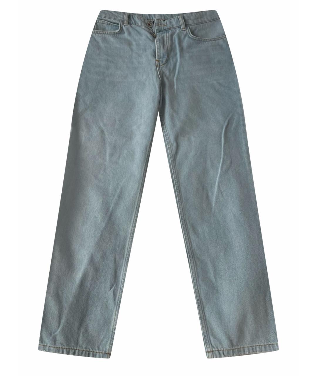 TWIN-SET Голубые хлопковые прямые джинсы, фото 1