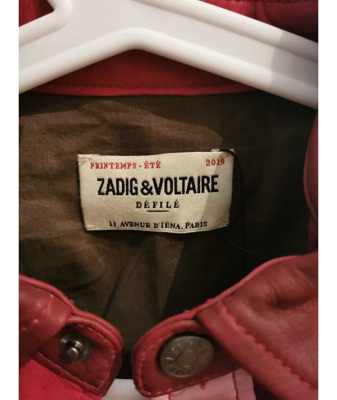 ZADIG & VOLTAIRE Красная кожаная рубашка, фото 3