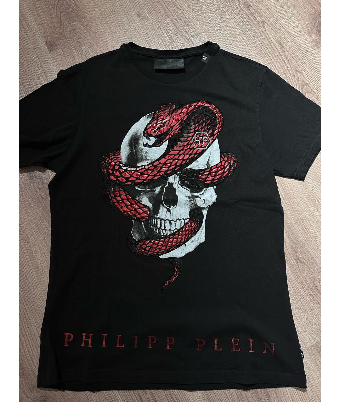 PHILIPP PLEIN Черная хлопковая футболка, фото 9