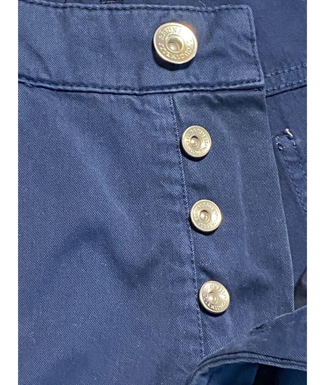 BRUNELLO CUCINELLI Синие хлопко-эластановые джинсы, фото 5
