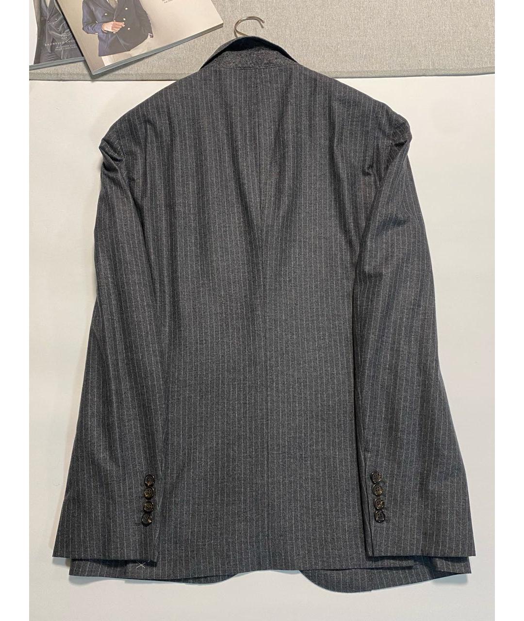 BRUNELLO CUCINELLI Серый кашемировый пиджак, фото 2