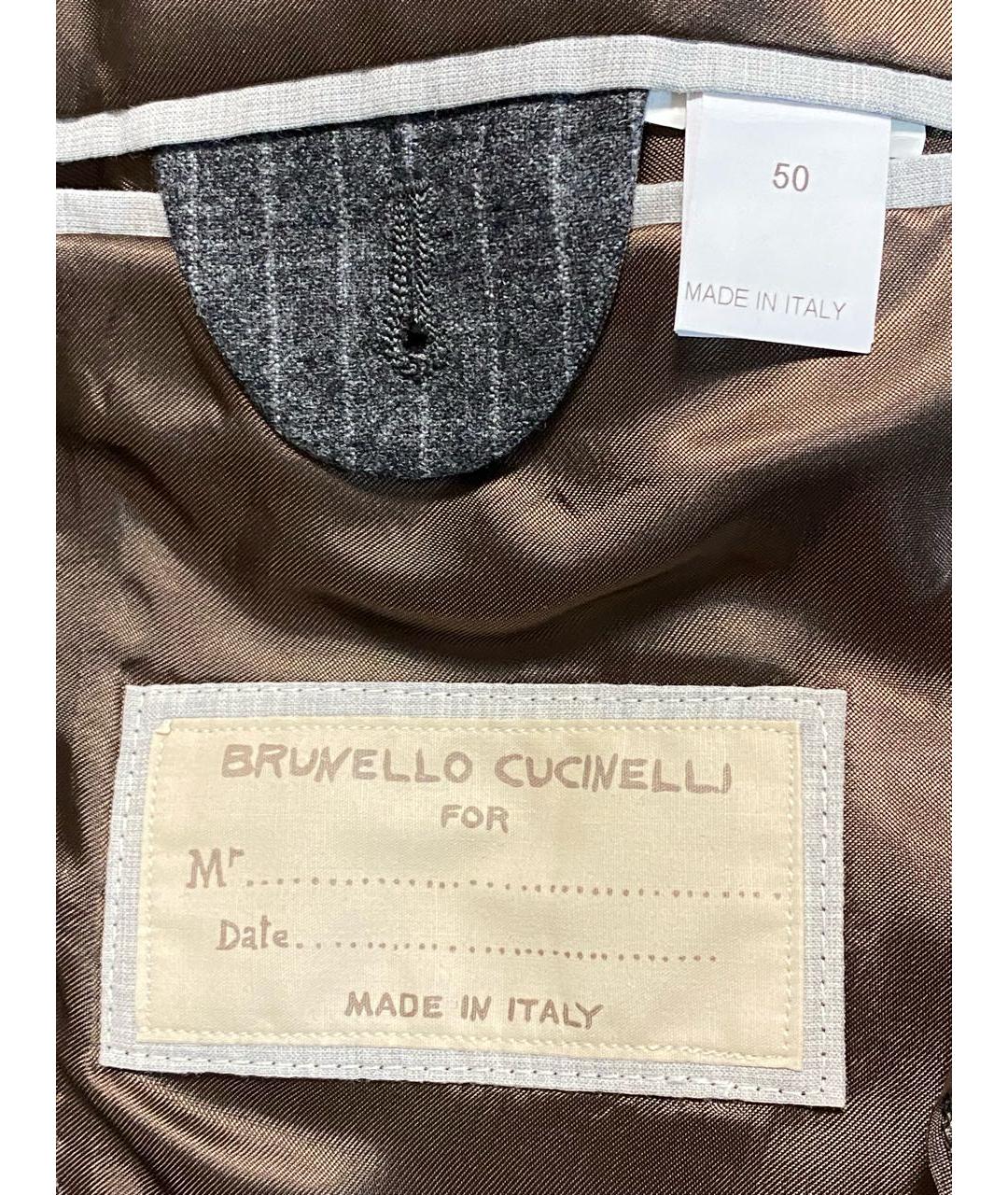 BRUNELLO CUCINELLI Серый кашемировый пиджак, фото 4