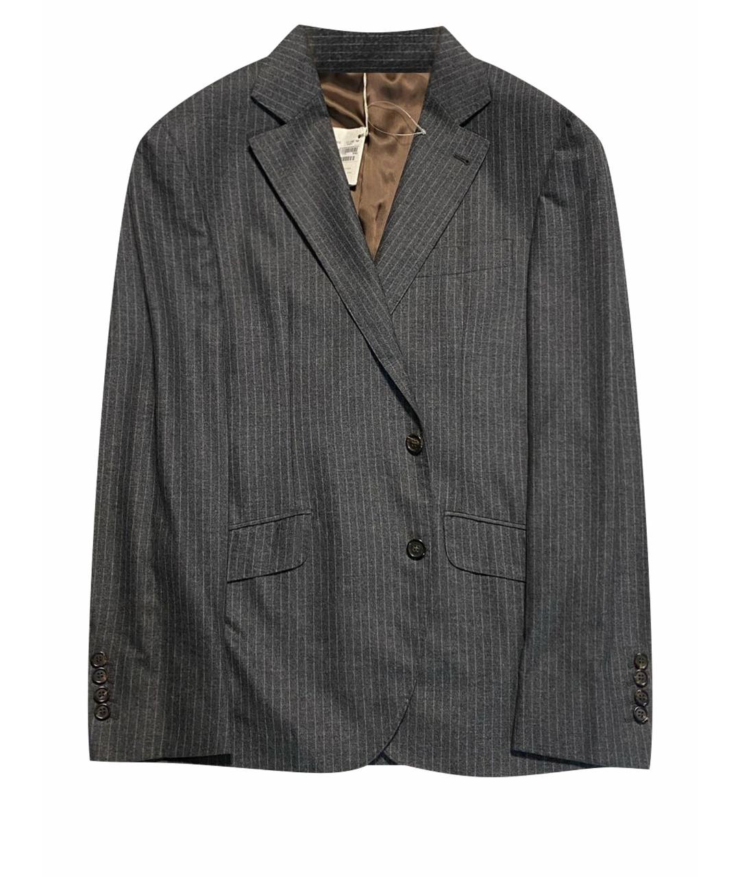 BRUNELLO CUCINELLI Серый кашемировый пиджак, фото 1