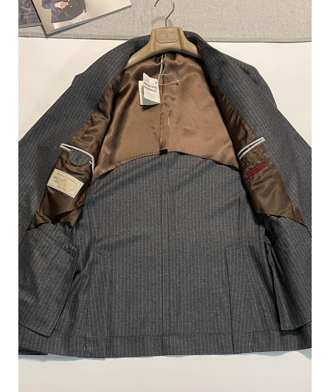 BRUNELLO CUCINELLI Серый кашемировый пиджак, фото 3