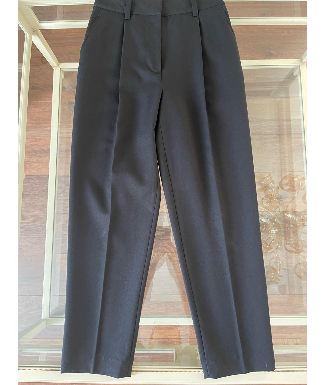 3.1 PHILLIP LIM Черные шерстяные брюки широкие, фото 4