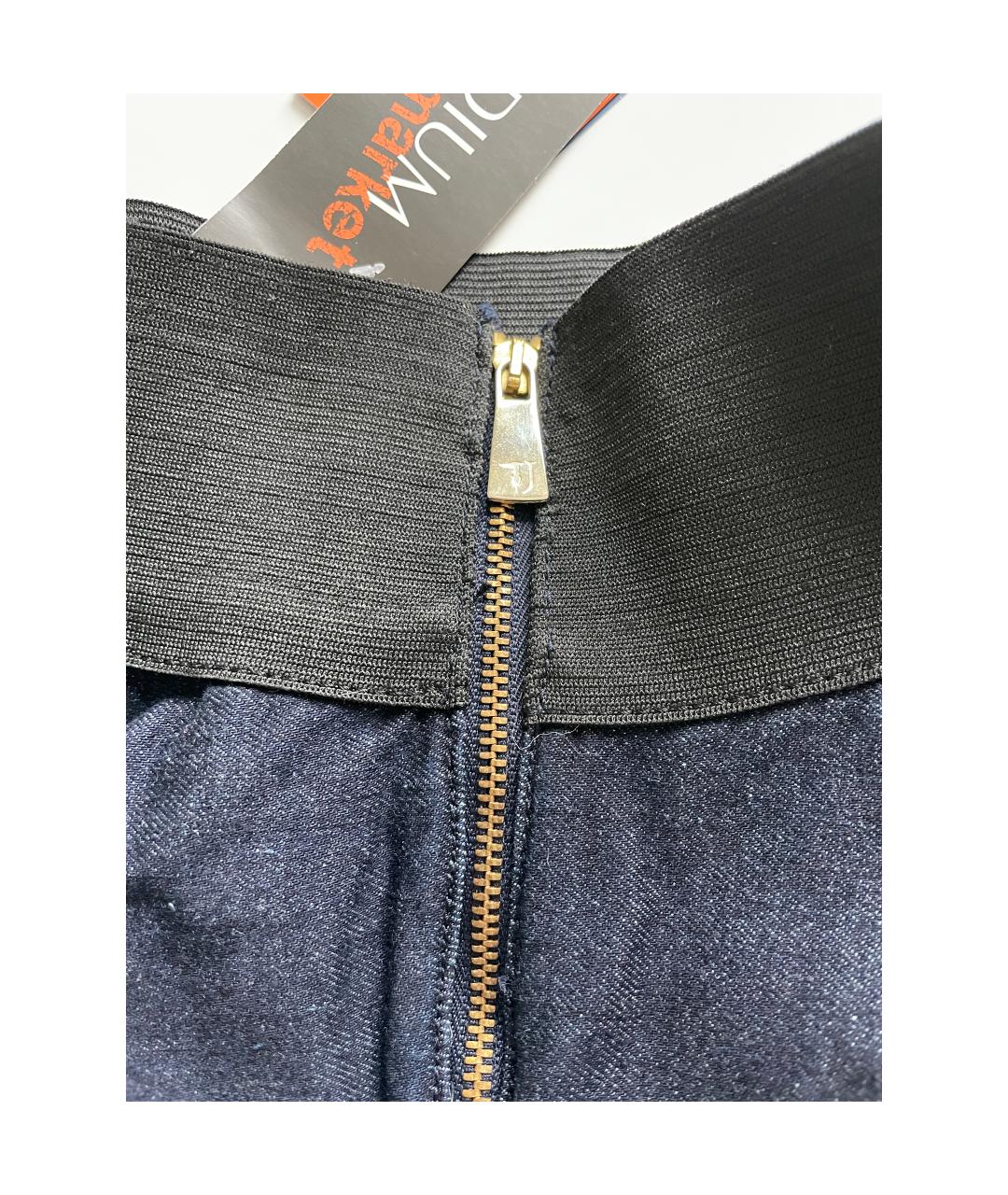 TRUSSARDI JEANS Синяя деним юбка миди, фото 7