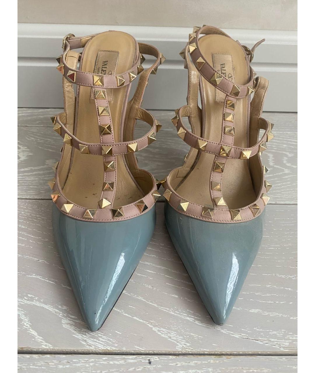 VALENTINO Голубые туфли из лакированной кожи, фото 2