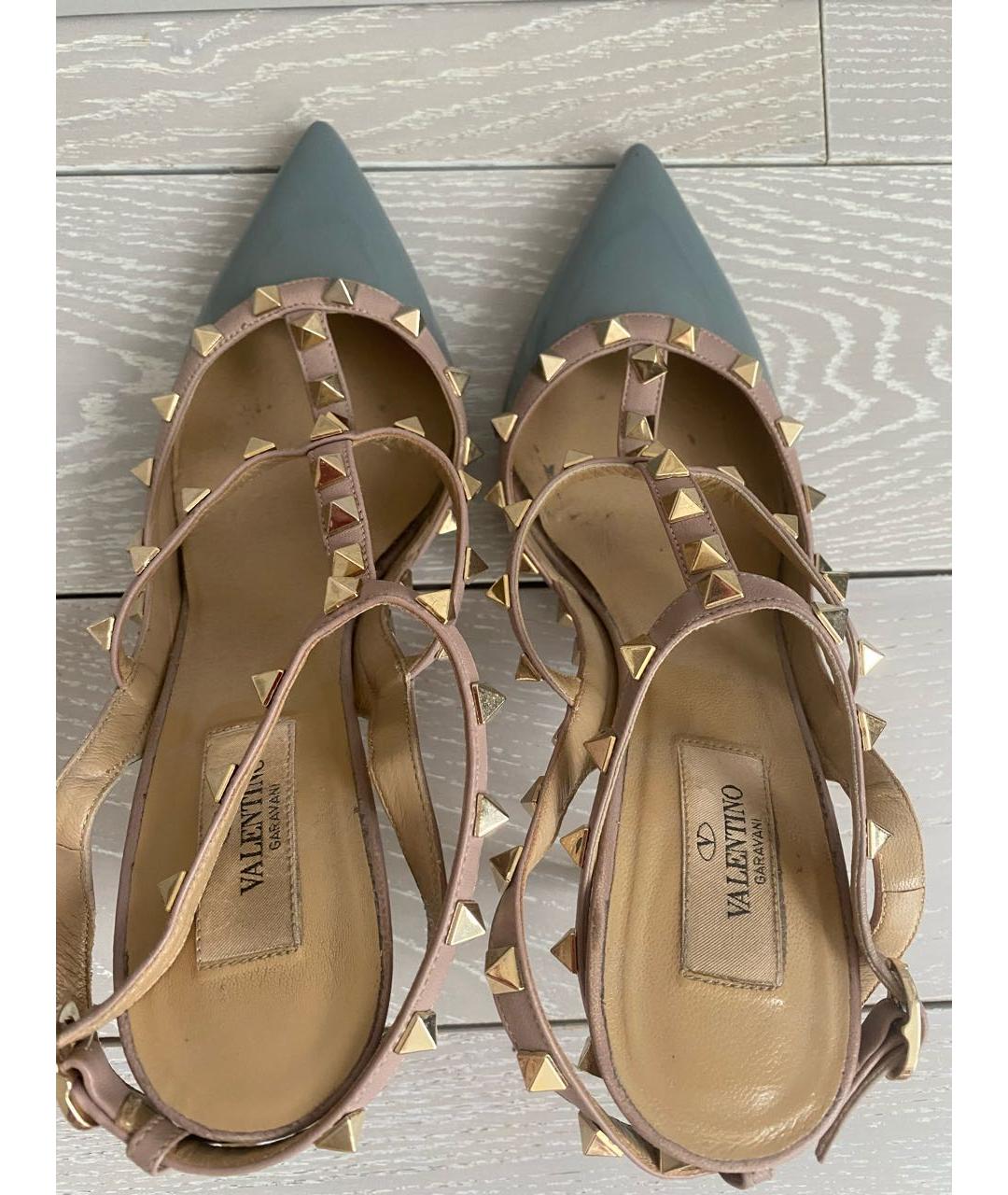 VALENTINO Голубые туфли из лакированной кожи, фото 3