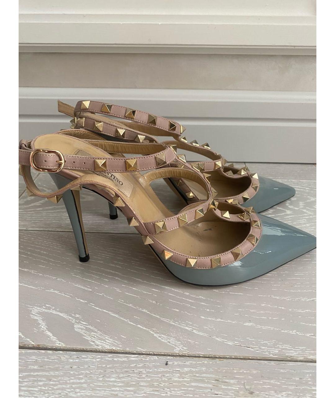 VALENTINO Голубые туфли из лакированной кожи, фото 5