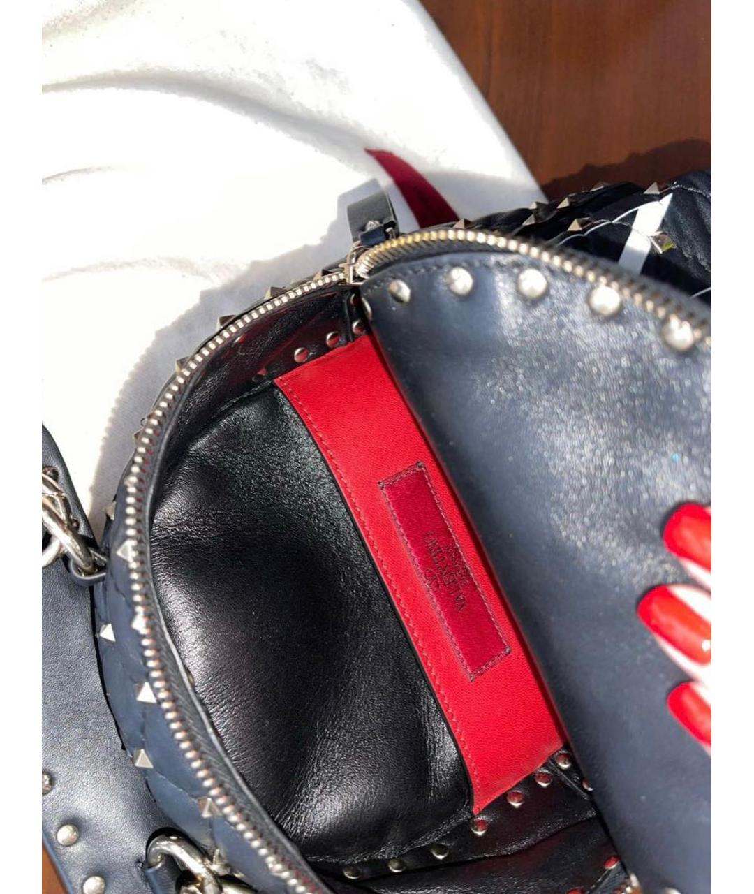 VALENTINO Черный кожаный рюкзак, фото 5