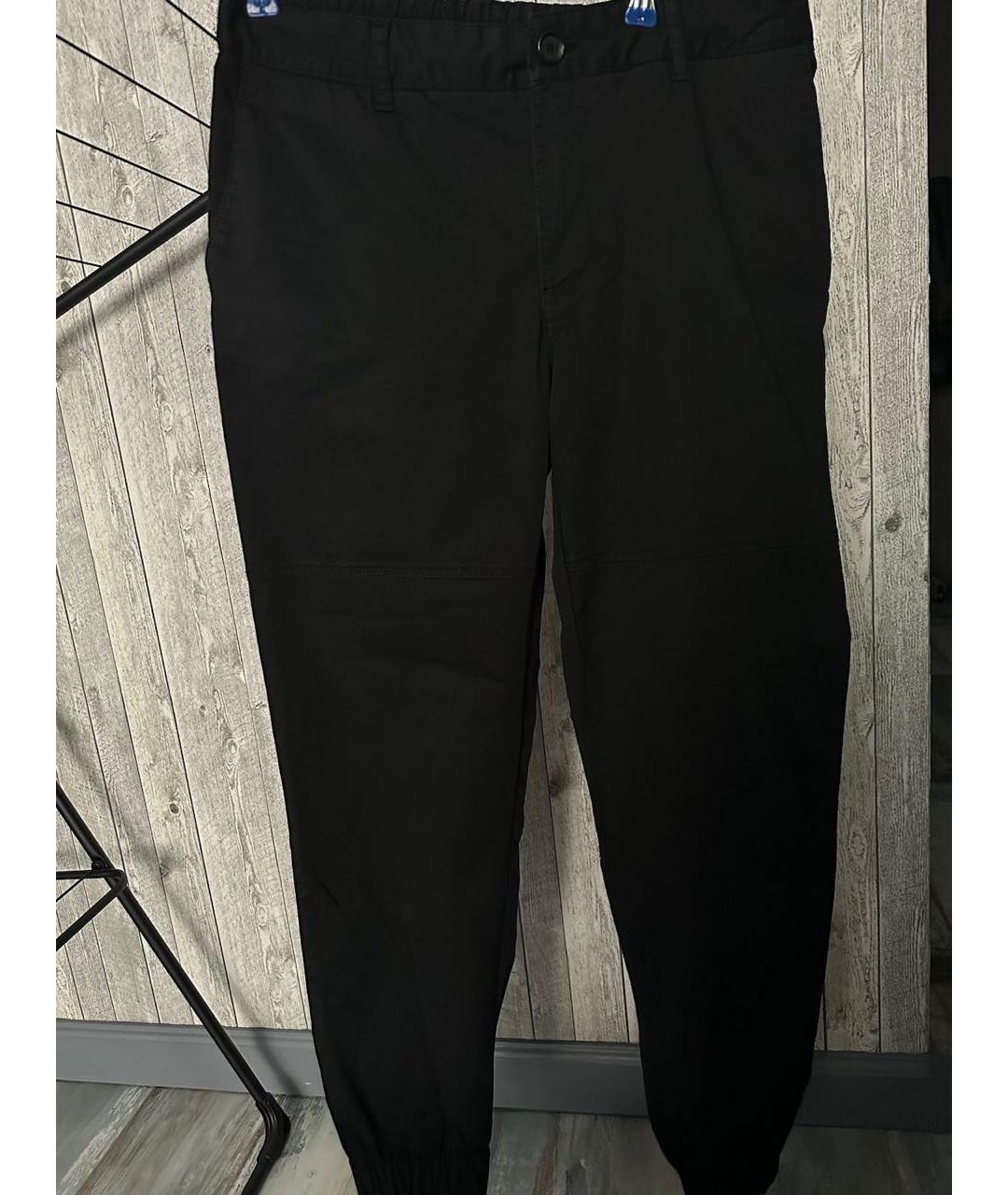 ARMANI EXCHANGE Черные хлопко-эластановые повседневные брюки, фото 4