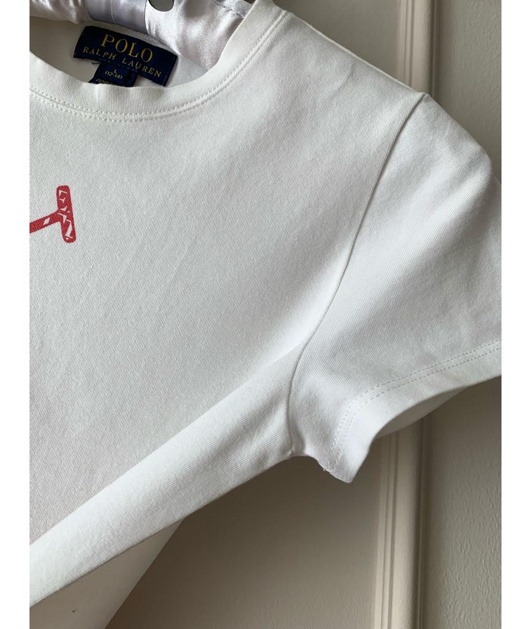 POLO RALPH LAUREN Белый хлопковый детская футболка / топ, фото 3