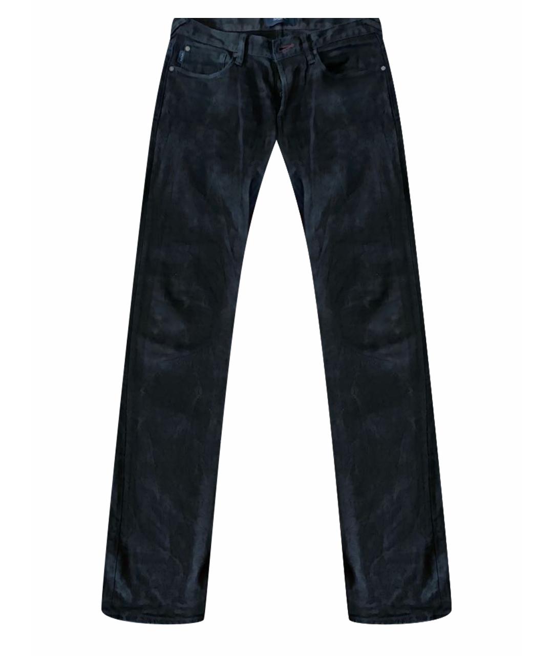 PAUL SMITH Черные хлопковые прямые джинсы, фото 1