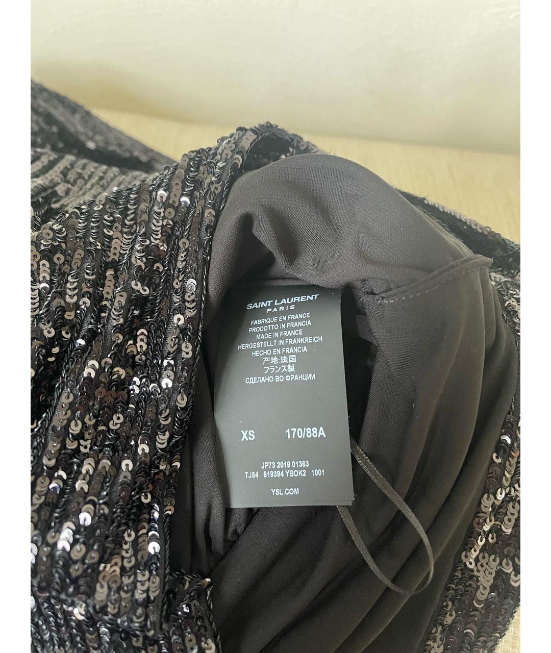 SAINT LAURENT Черная вискозная блузы, фото 4