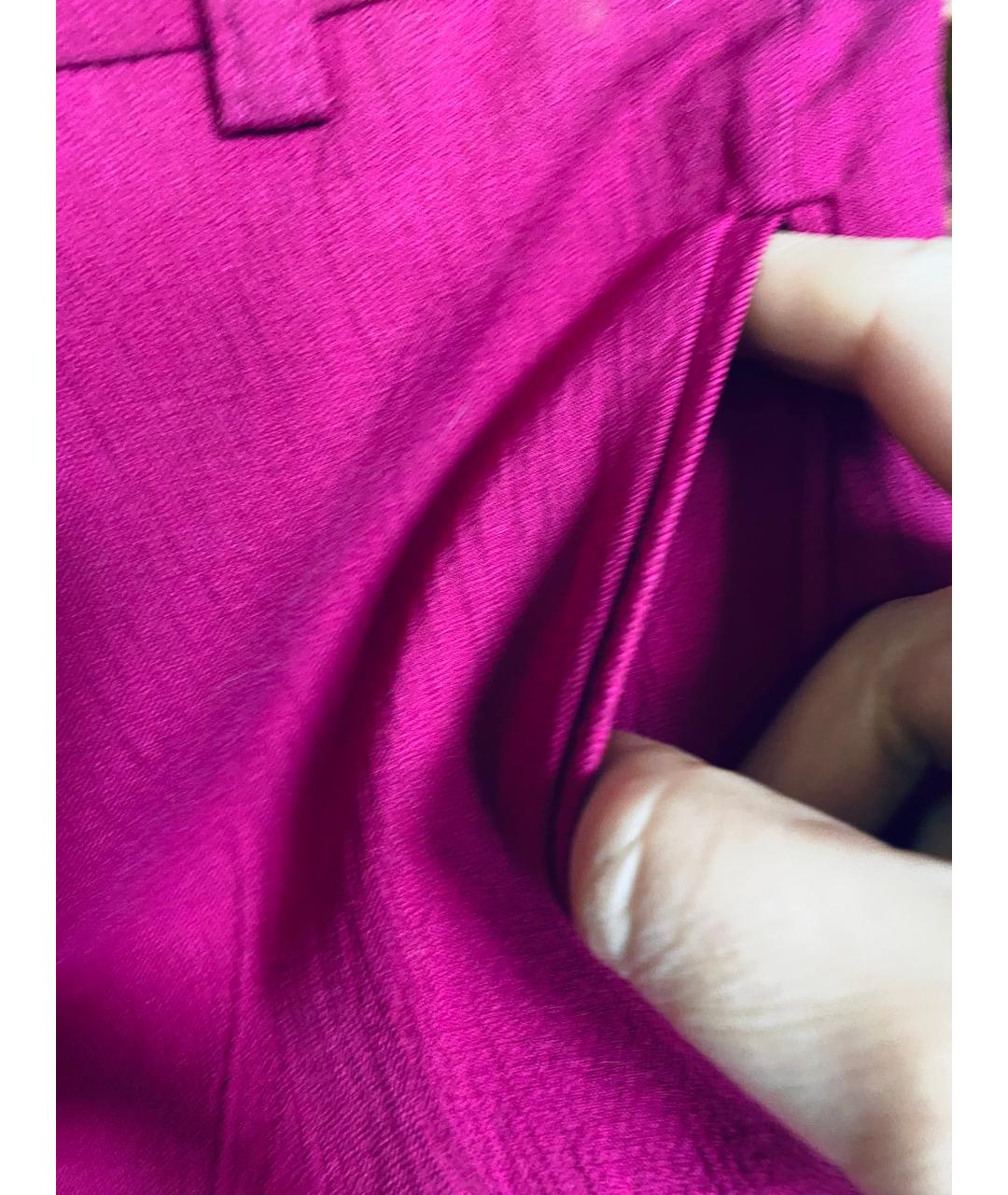 ESCADA Розовые вискозные прямые брюки, фото 5