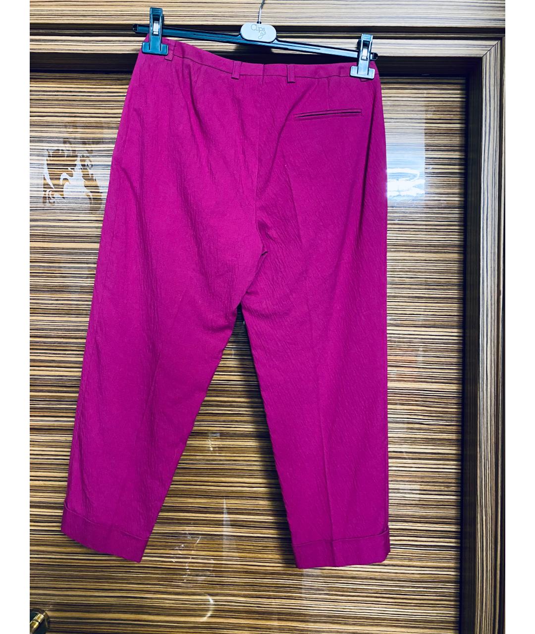 ESCADA Розовые вискозные прямые брюки, фото 2