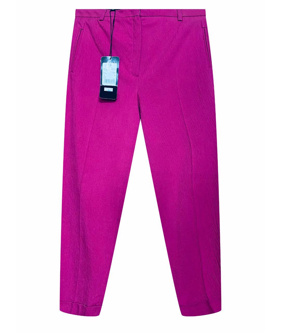 ESCADA Розовые вискозные прямые брюки, фото 1