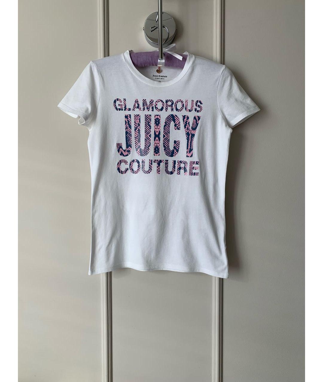 JUICY COUTURE Белая хлопковая футболка, фото 5