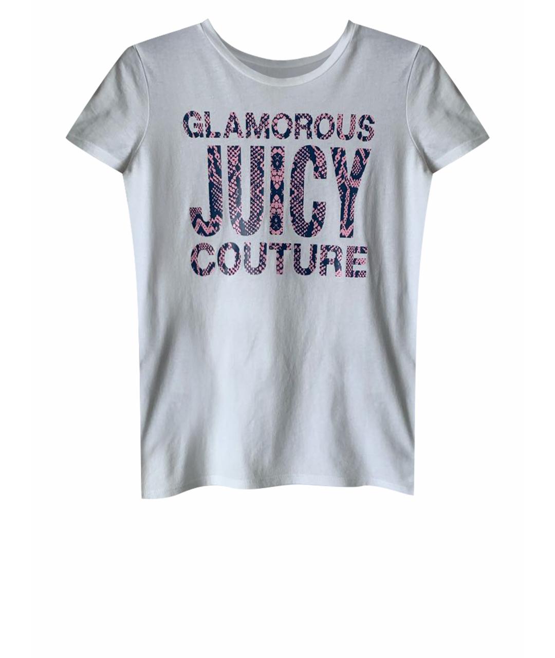 JUICY COUTURE Белая хлопковая футболка, фото 1