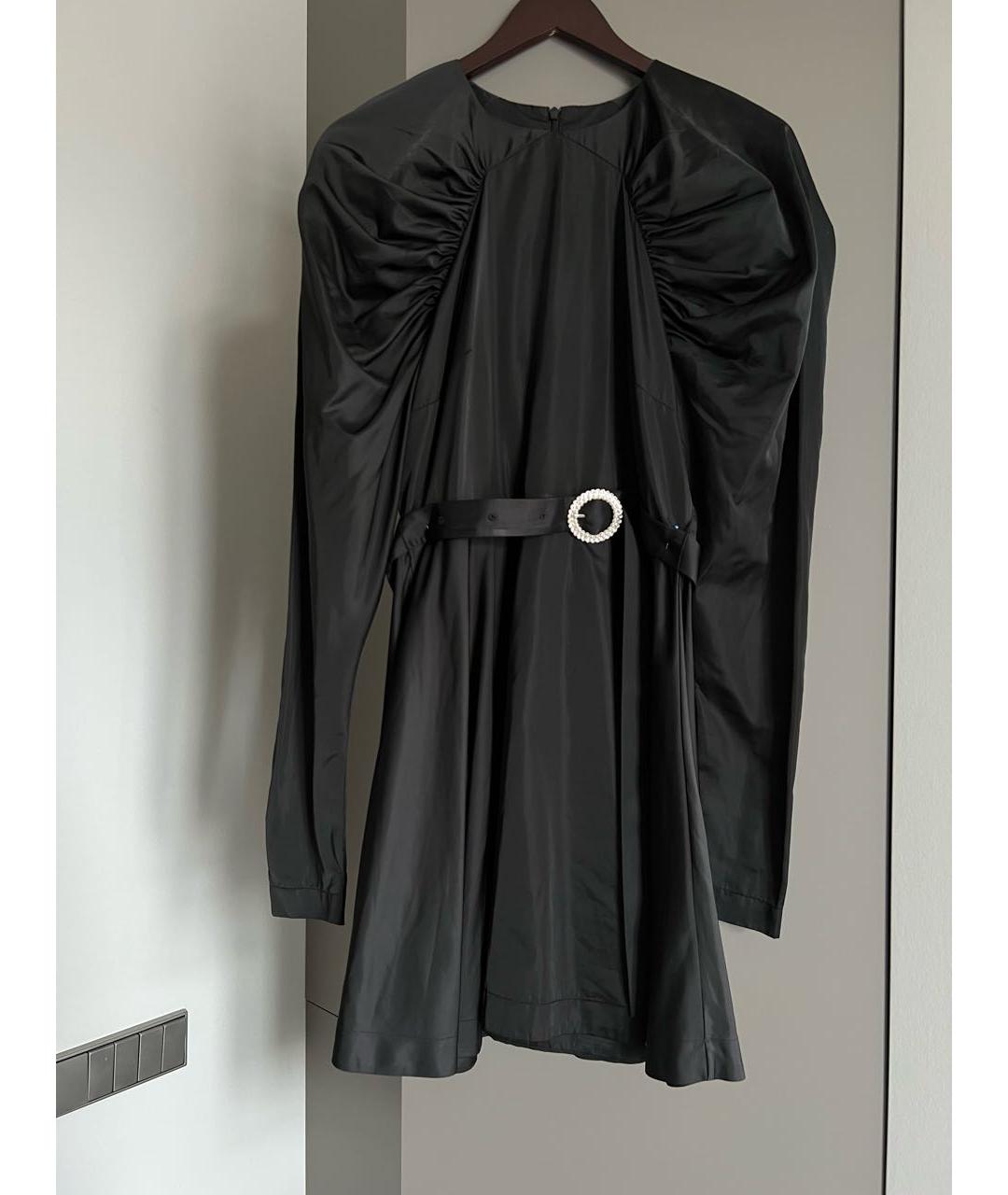 ROTATE Черное полиэстеровое коктейльное платье, фото 2