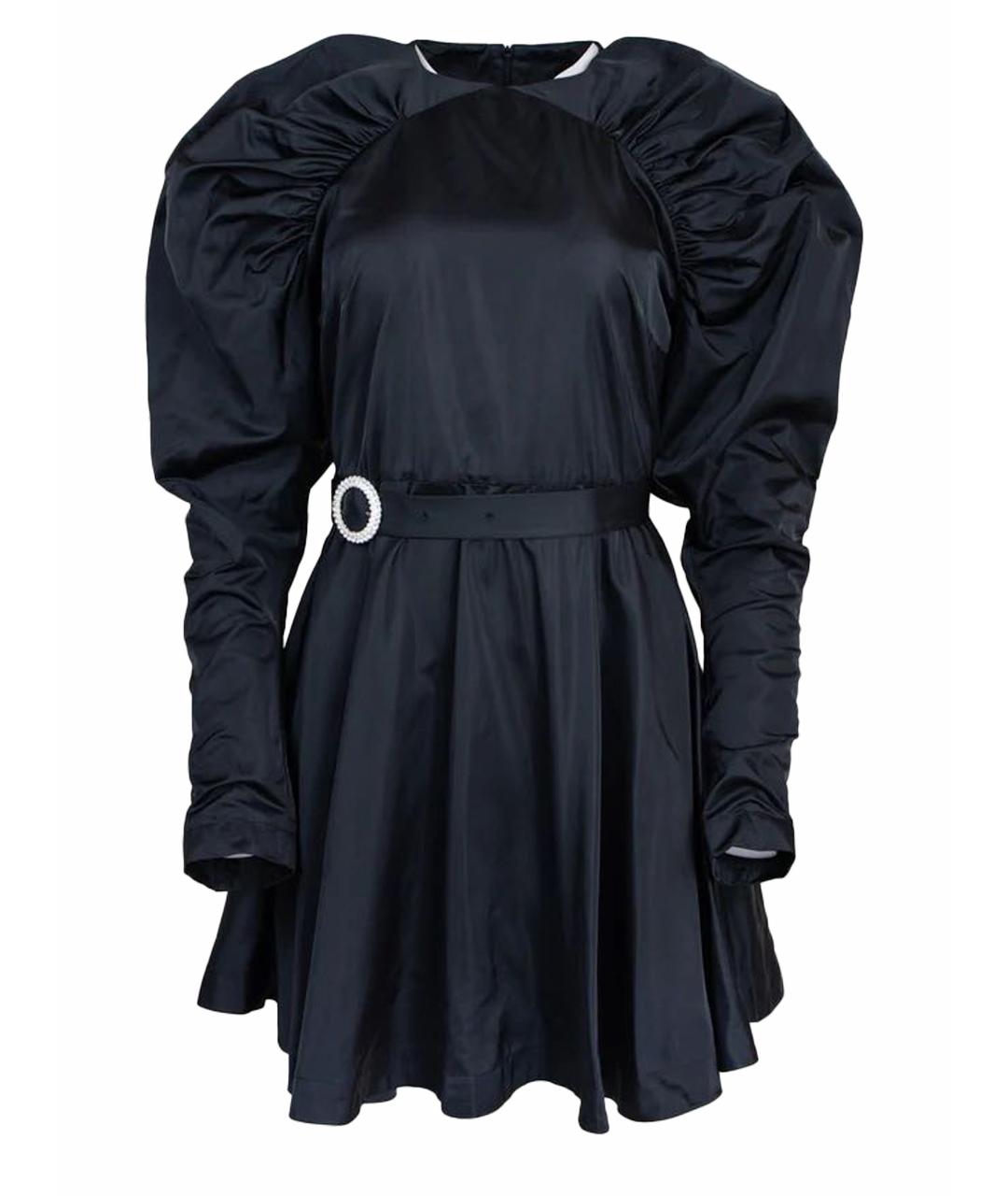 ROTATE Черное полиэстеровое коктейльное платье, фото 1