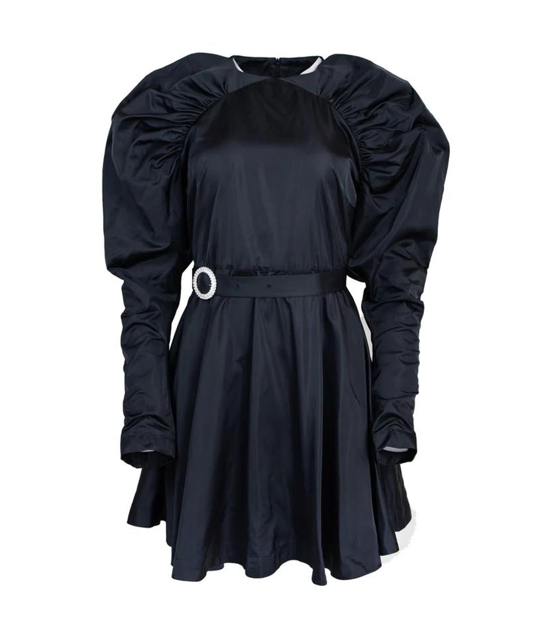 ROTATE Черное полиэстеровое коктейльное платье, фото 9