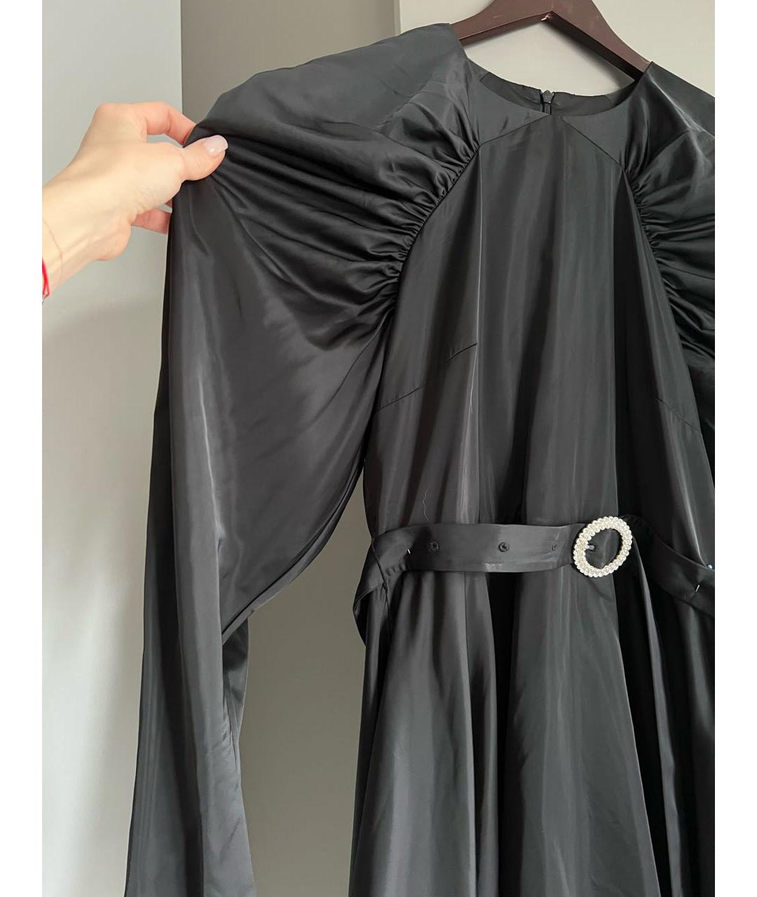 ROTATE Черное полиэстеровое коктейльное платье, фото 3