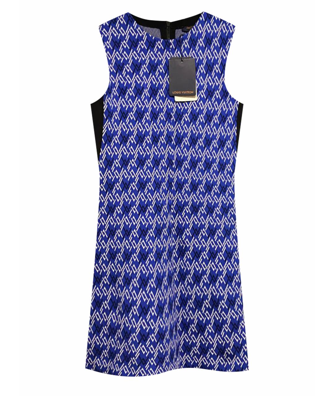 LOUIS VUITTON Синее вискозное коктейльное платье, фото 1