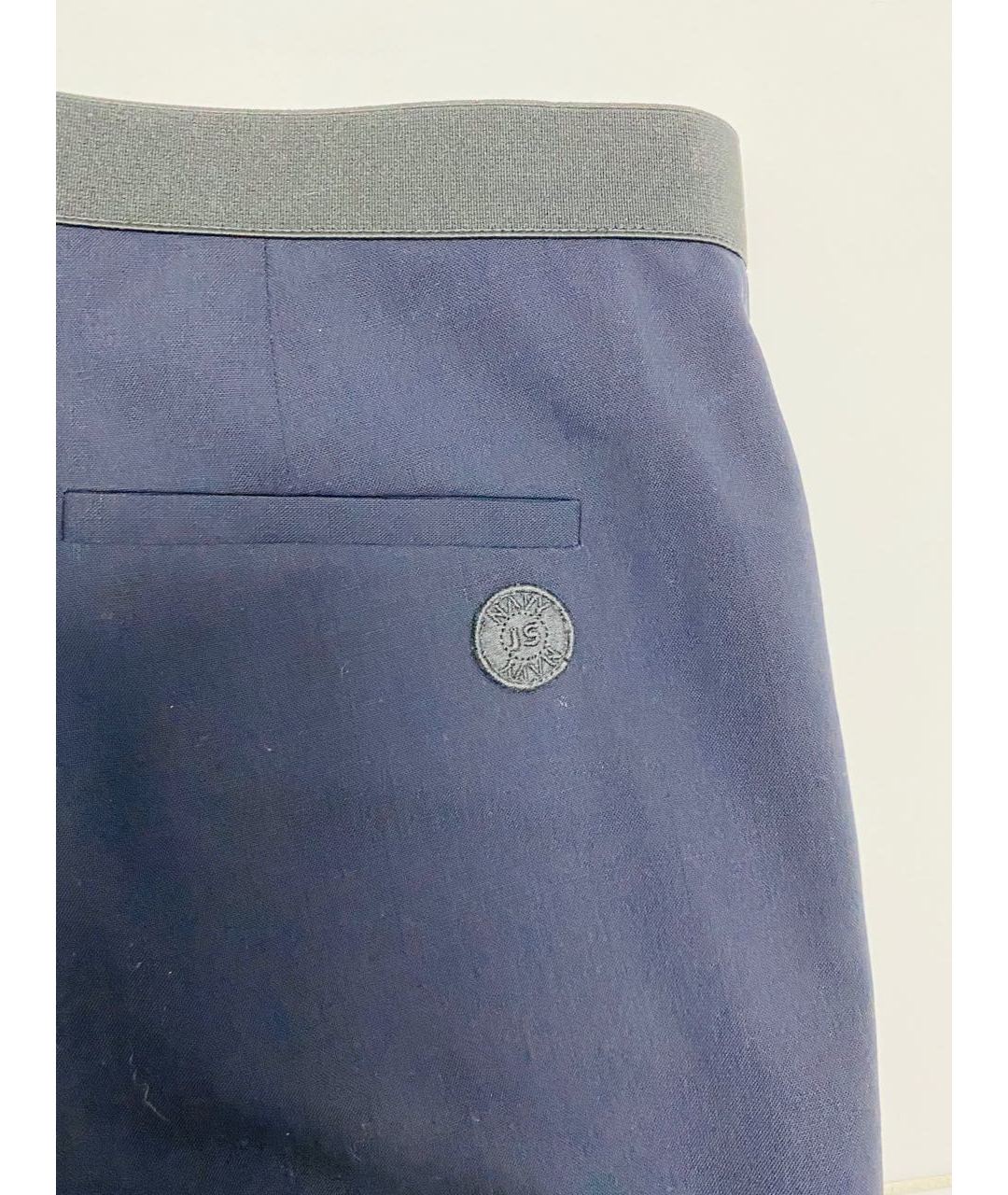 JIL SANDER NAVY Темно-синие шерстяные шорты, фото 4