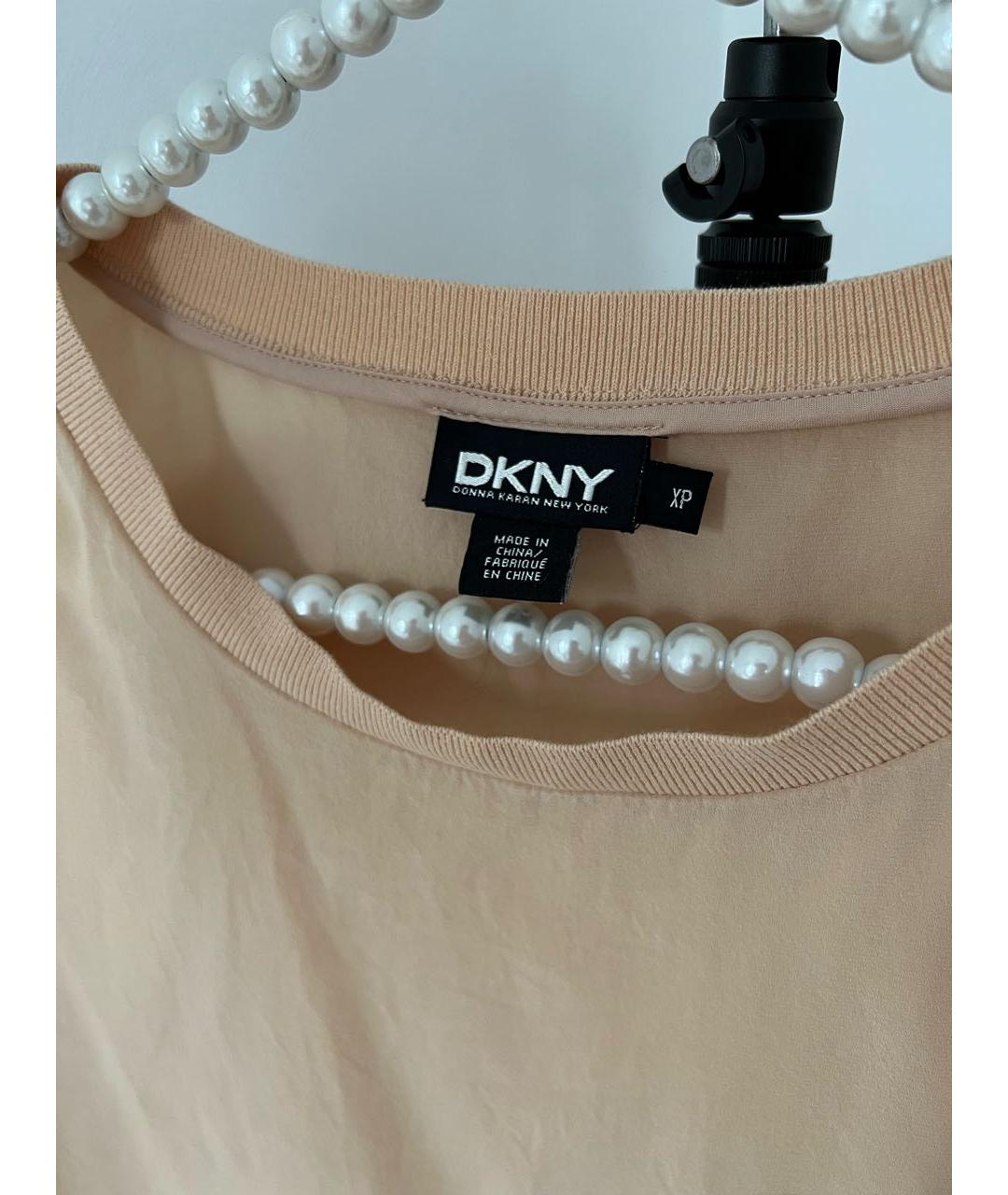 DKNY Оранжевая шелковая блузы, фото 3