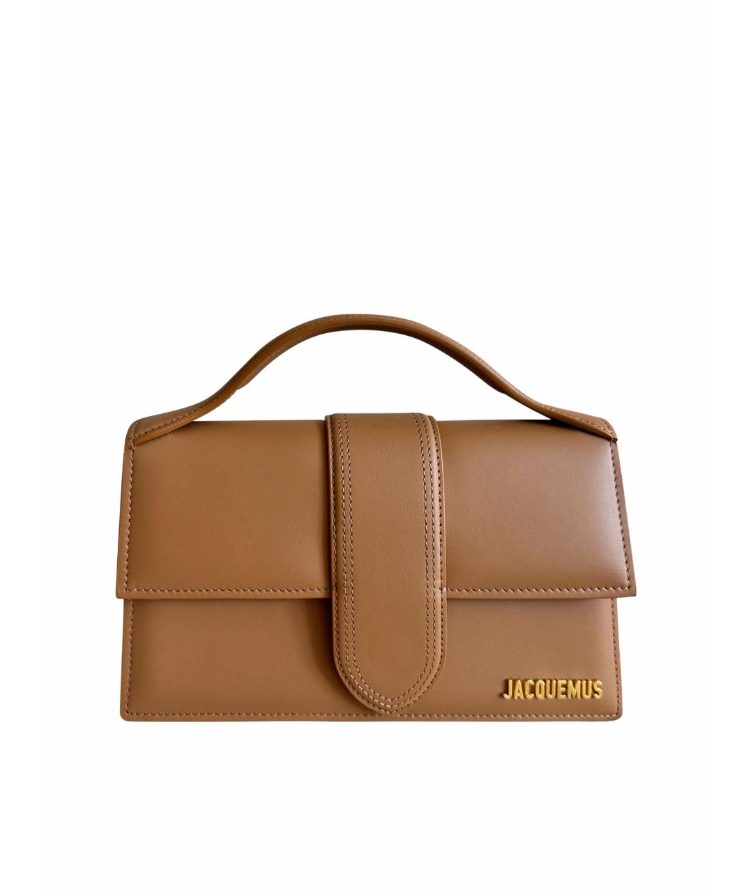 JACQUEMUS Коричневая кожаная сумка через плечо, фото 1