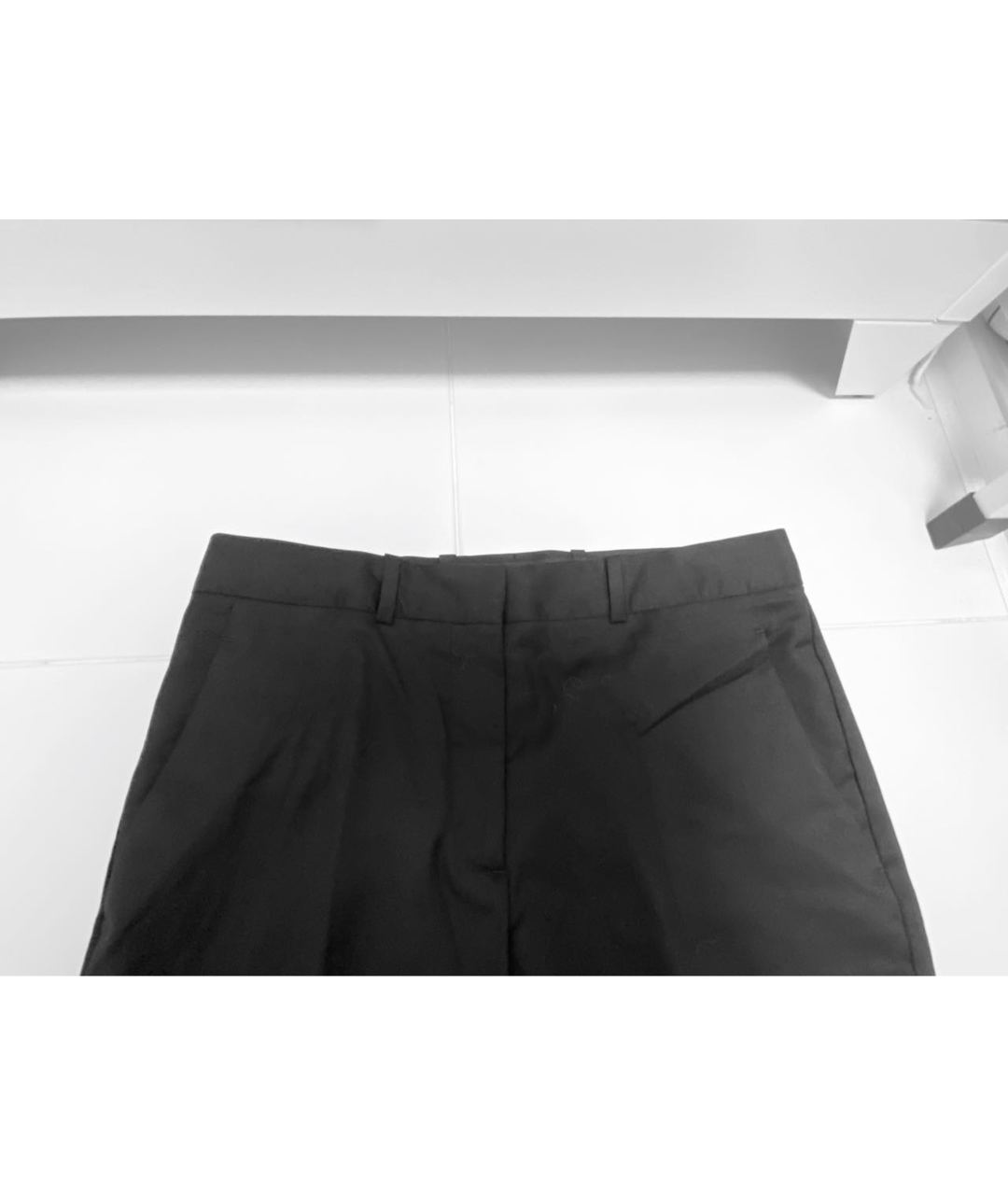 MM6 MAISON MARGIELA Черные шерстяные прямые брюки, фото 4